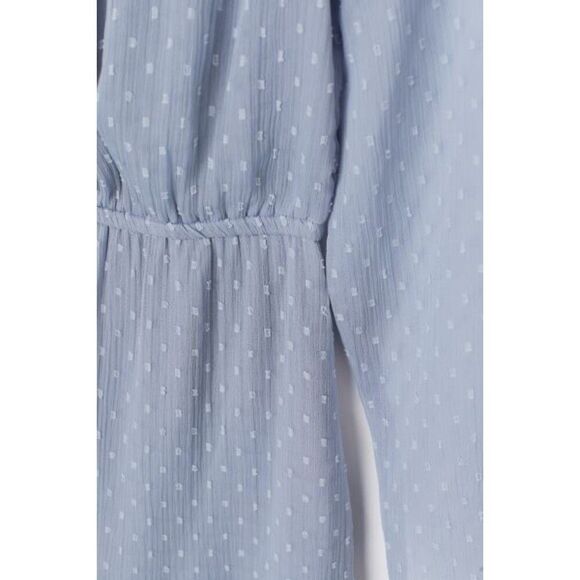 H&M Divided Pigeon Blue Flounced Dress - Size 6 - Picture 2 of 12